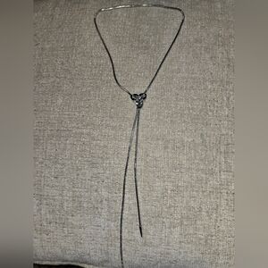 Modern Silver Minimalist Bolero Necklace